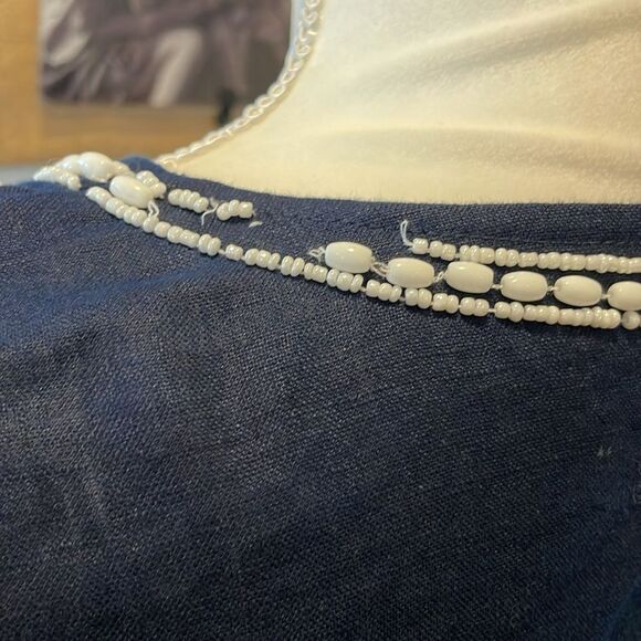 Linen Embroidered Luxury Tunic Top - Picture 7 of 11